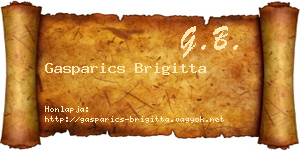 Gasparics Brigitta névjegykártya